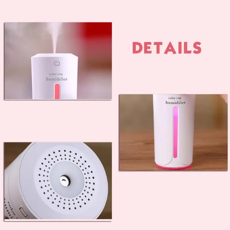 230ml Mini Air Humidifier USB Ultrasonic Humidifier Car Aroma Diffuser Electric Essential Oil Diffu