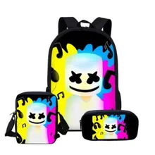 Idol крутая маска диджея шлем голова портрет Школьный Рюкзак Череп Marvel ПОДАРОК для мальчиков девочек подростков детская книга Сумка