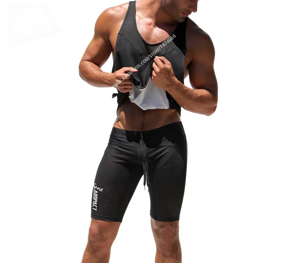 Athletic Men's Sport Tight Shorts Casual Leisure Summer Fitted Gym Men Workout Skinny Running Yoga Fight Short (3)