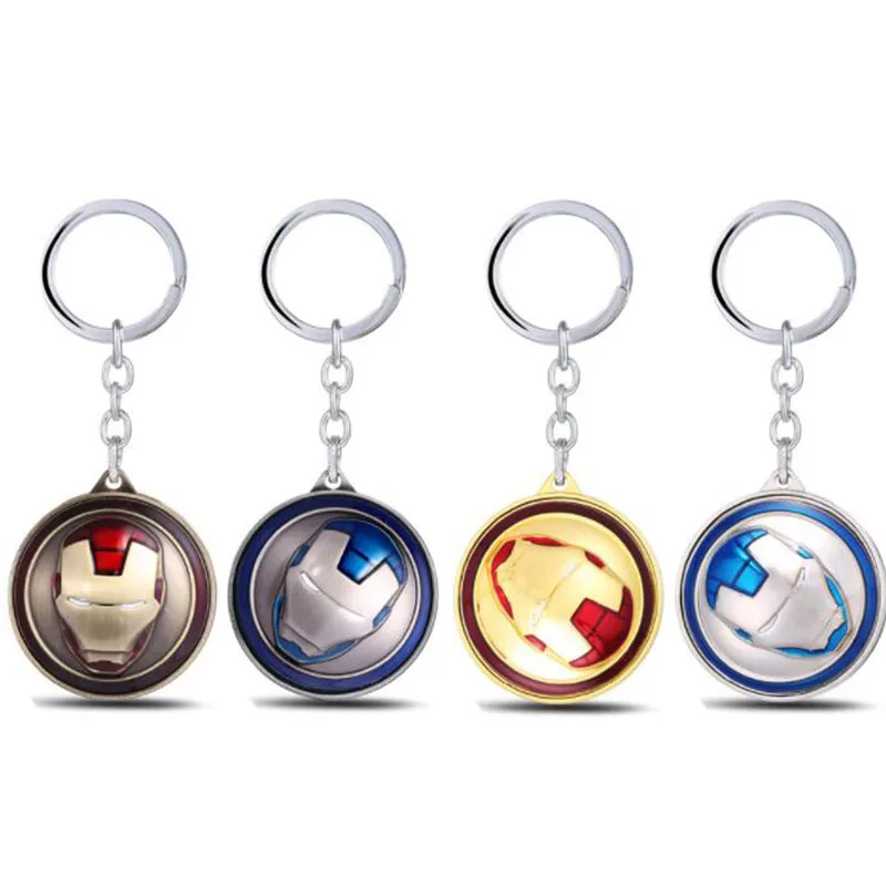 

Avengers 4 Iron Man mask Rotating keychain marvel Captain Thanos keyring men women fashion jewelry
