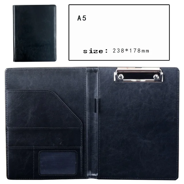 A4 многофункциональная Папка кожаная папка для менеджеров бизнес продаж - Цвет: black A5