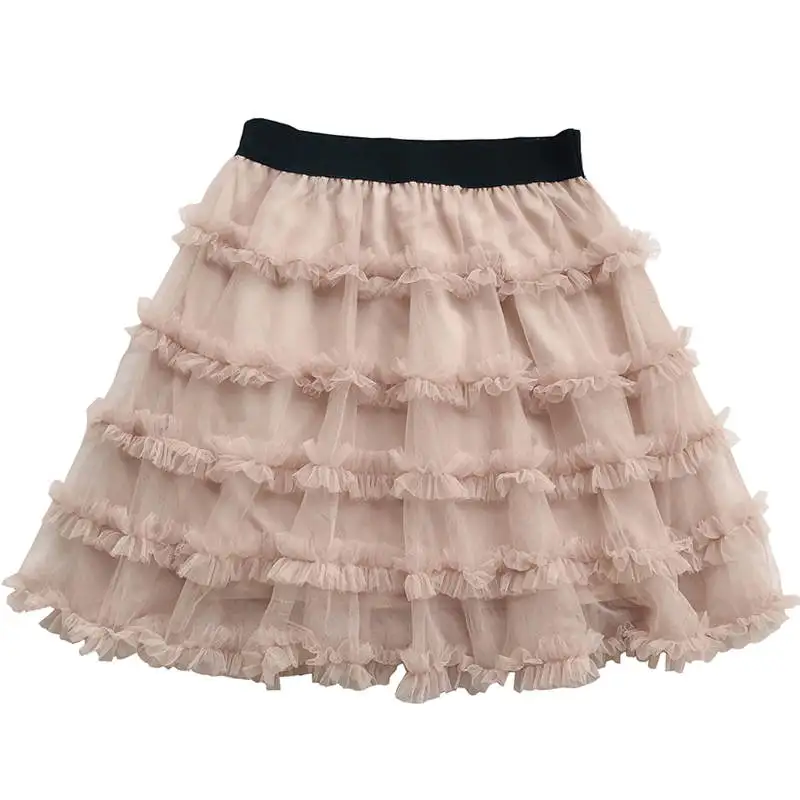 Женская милая сетчатая фатиновая юбка, летняя черная, розовая, короткая, высокая талия, Сексуальная мини-юбка, Jupe Femme, юбка-пачка принцессы для женщин, s C5502