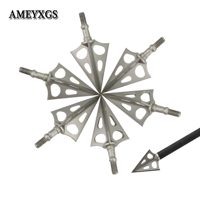 

Archery Three Blade Arrowheads Target Stainless Steel Points DIY Arrows Tool Camping Hunting Bow And Arrow Shooting Accessories