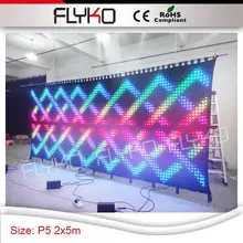 7 футов* 17 футов низкая стоимость диско фон ночной клуб видео занавес P5 светодиоды пиксель сцены Крытый декораций