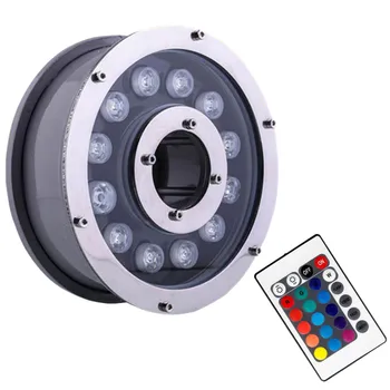 

Underwater Fountain Light RGB LED 6W 9W 12W 18W IP68 LED light swimming pool Lamps LED fountain lights with RF remote Controller