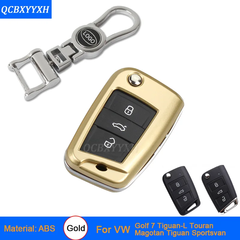 Car Key Cover Car-Styling Zinc Alloy+Plastic Case For VW Sportsvan Tiguan Touran Magotan Golf 7 Polo Passat Bora Car Key Case