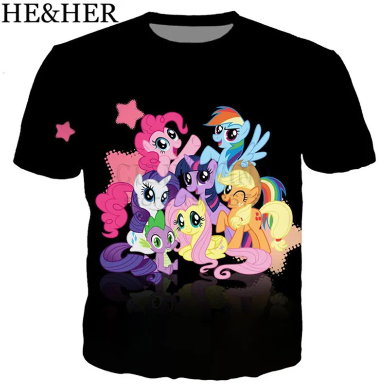 Новый Уличная Топ My Little Pony футболка мужские/женские футболки с 3D-принтом