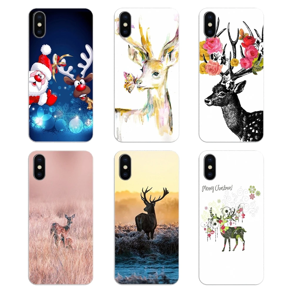 For Huawei Honor 5A LYO-L21 Y6 II Compact Y5 2 Y5II Mate 10 Lite Nova 2i 9i Beautiful Christmas deer flower Soft Case Cover |