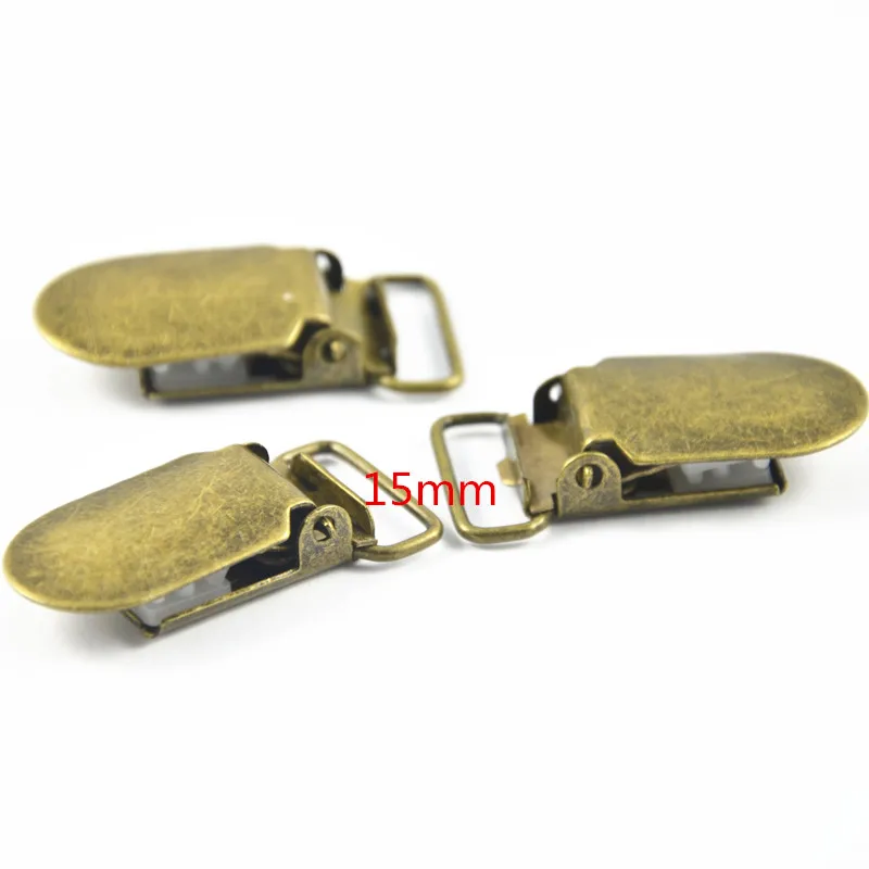 

New 5 pcs/lot antique bronze Lead Free Metal Suspender Paci Pacifier Ribbon Clips Hook Holder