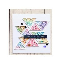 

Triangle Background Set Metal Cutting Dies Stencil for DIY Scrapbooking Photo Album Paper Card Decorative Craft Diecuts New 2018
