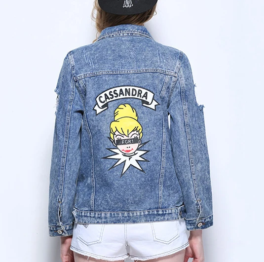 denim jackets with print on back