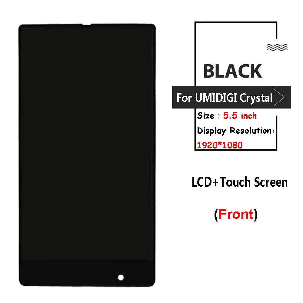 Серебристый/черный для UMIDIGI Crystal LCD дисплей + кодирующий преобразователь