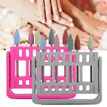 Маникюрные фрезы 16 отверстий Держатель мелких предметов для маникюра контейнер витрина Шлифовальная головка для ногтей коробка для хранения маникюра