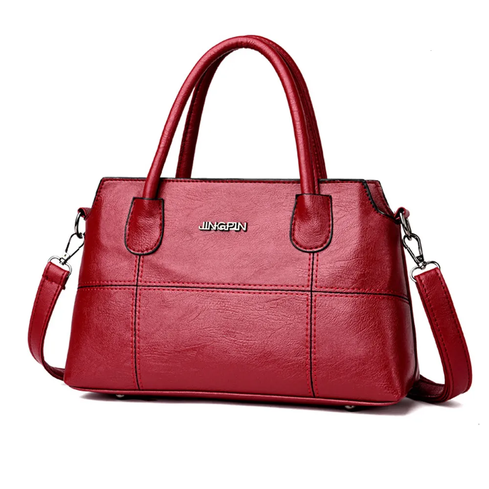 Женские сумки для рук, модная женская кожаная сумка из двух частей, сумка на плечо, чехол для мусора, сумка schoudertas# T2 - Цвет: Red
