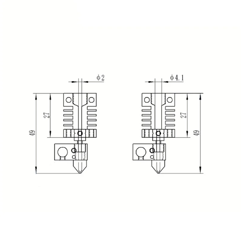 Mayitr 1PC 1.75mm CR-10 3D Printer Hotend Kit With Titanium Alloy Thermal Heatbreak FOR 3D Printer Part