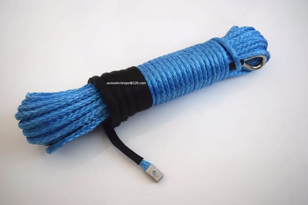 Blue 5/16"*100ft Synthetic Winch Rope Cable,Replacement Synthetic Rope