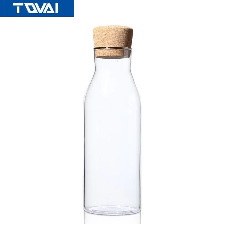 TQVAI Cork Glass Bottles,800ML 1000ML, Storage Tanks, Glass Sealed Cans, Sealed Bottles, Tea