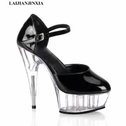 LAIJIANJINXIA 2018 15 см для ночного клуба вечерние queen сексуальная обувь для танцев Лодочки на платформе на высоком каблуке; женское платье для