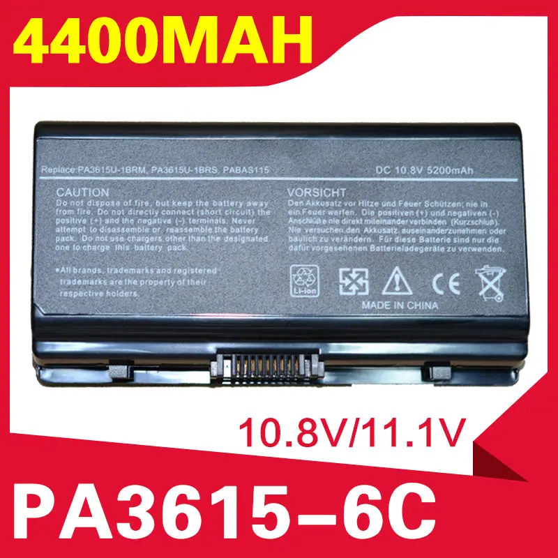 

ApexWay 4400mAh 11.1V Battery for Toshiba PA3615U PA3615U-1BRM PA3615U-1BRS PABAS115 Satellite L40 L45 Equium L40