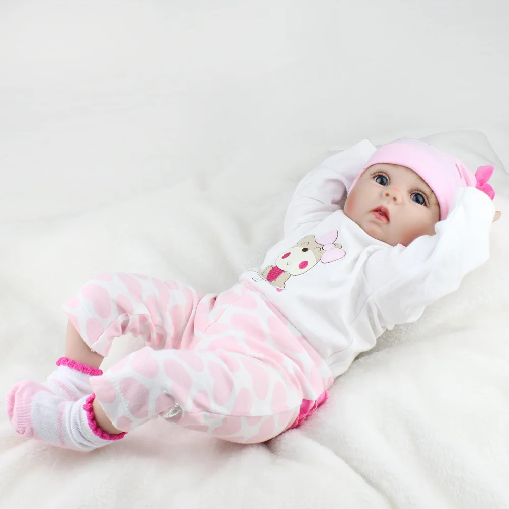 

Dolls 22 " 55 cm Lifelike Newborn Silicone Vinyl Reborn Gift Baby Doll Handmade Reborn Girls Sleeping Boys Fashion Lifelike cute