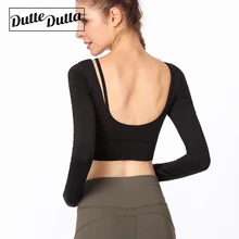 Женский спортивный укороченный топ с открытой спиной для тренажерного зала, Спортивная футболка, женские топы для тренировок, Женская Спортивная одежда для фитнеса, футболка для йоги, Женская майка