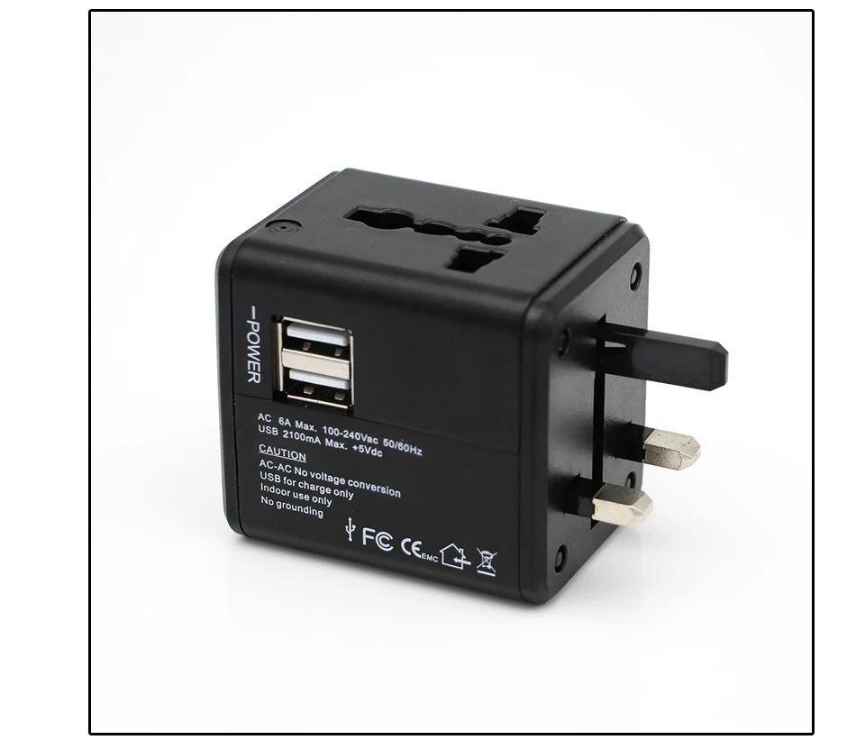 Pretty Electronic Universal Travel Adapter  Electric Plugs Sockets Converter USAUUKEUCN Dual USB Charging Electrical Power  (28)