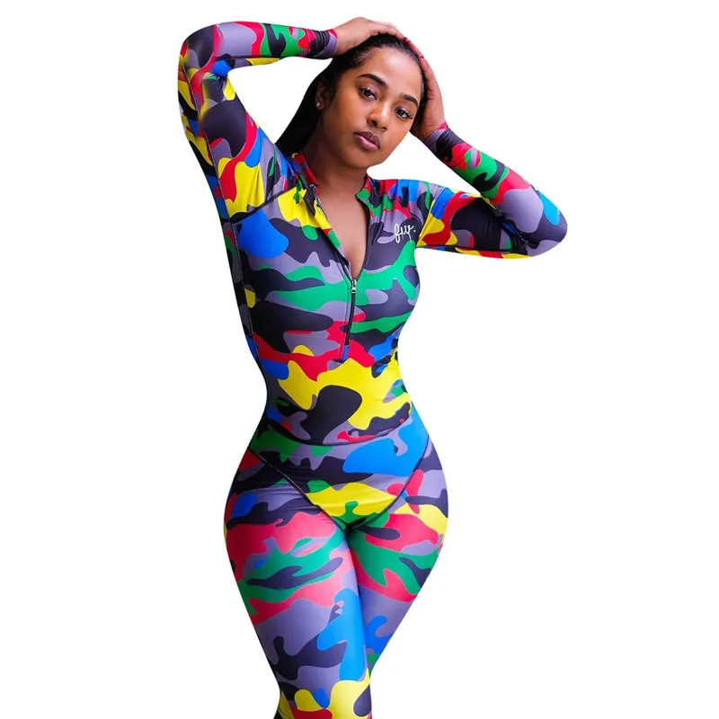 colorful camo overall dress