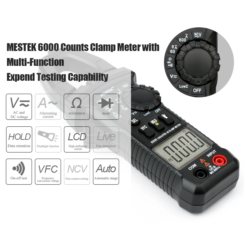 Mestek CM80/CM81 digital pinza medidor pinza digital multimetre pince multímetro de la abrazadera de corriente dc
