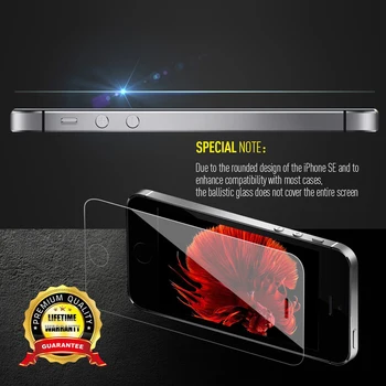 

100pcs HD Clear ultra thin Rounded Edge 2.5D High Quality Tempered Glass screen protector for iPhone 5 5S 5C SE protective film