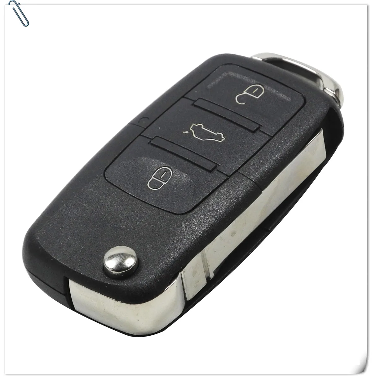 Keyforkess 3 pulsanti Flip Remote Car Key Fob per VW PASSAT Polo Skoda Seat Polo/Golf/Beetle 1 j0959753 DA/AH 1K0959753G 434Mhz ID48 - HTB16zZhdv1H3KVjSZFBq6zSMXXav