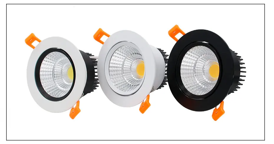 [DBF]Angle Adjustable 5W 9W 12W COB LED Recessed Downlight 3000K/4000K/6000K LED Ceiling Spot Light+AC85V-265V Driver Home Decor