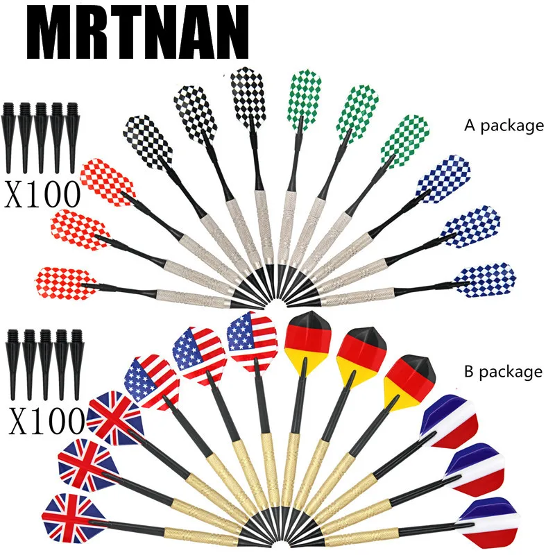 

MRTNAN 12pcs professional soft safety darts, 100 additional darts heads are available in a variety of styles