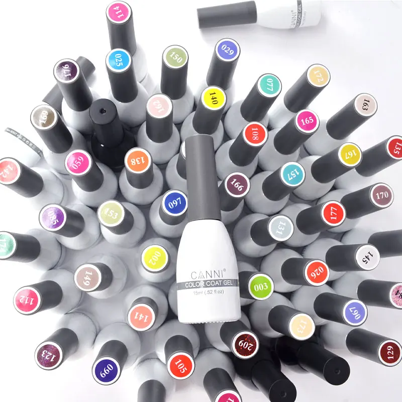 CANNI 15ml LED Nail Gel Varnish New Hottest Color Glitter Sequins Nail Art Paint Gel Lacquer Soak off Organic UV Nail Gel Polish