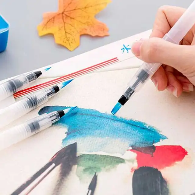 Students Portable Paint Brush Water Color Brush Pencil Soft Watercolor Brush Pen For Beginner Painting Drawing Art Supplies Gift 3