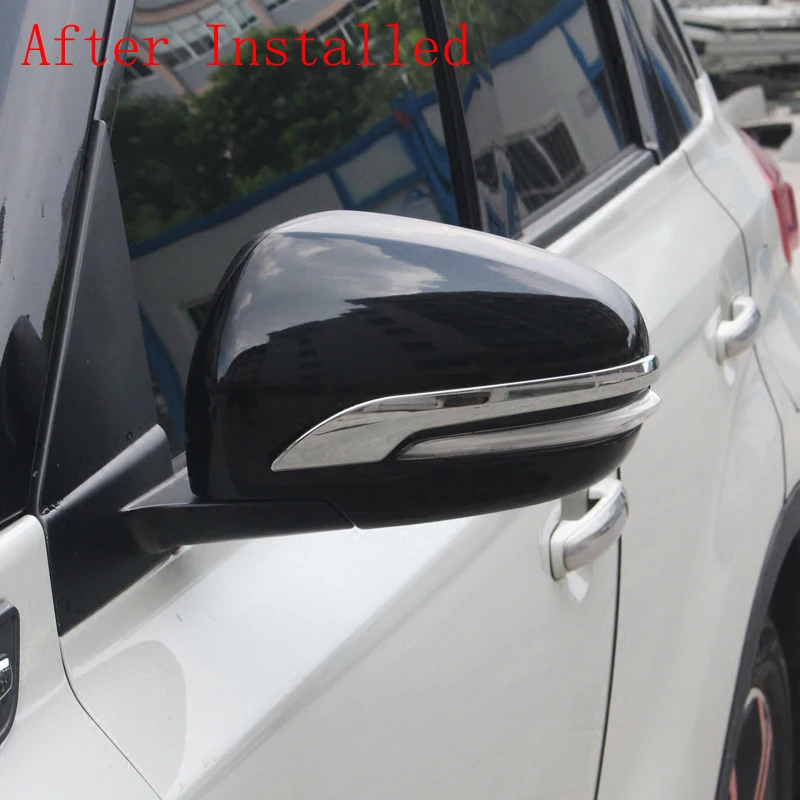 2 шт./компл. для Suzuki Vitara ABS Хромированная Автомобильная боковая крышка зеркала заднего вида декоративная полоска Наклейка автомобильный стилиг C459