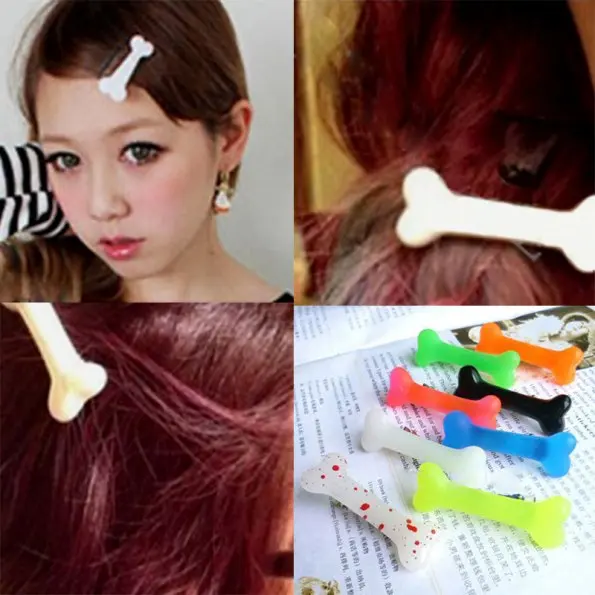 bow hair clip 1 Pair Colorful Fashion Lovely Women Gril Headwear Barrettes Hair Band Accessories Vivid Dog Bone Hair Clips Side Hairpin alice headband