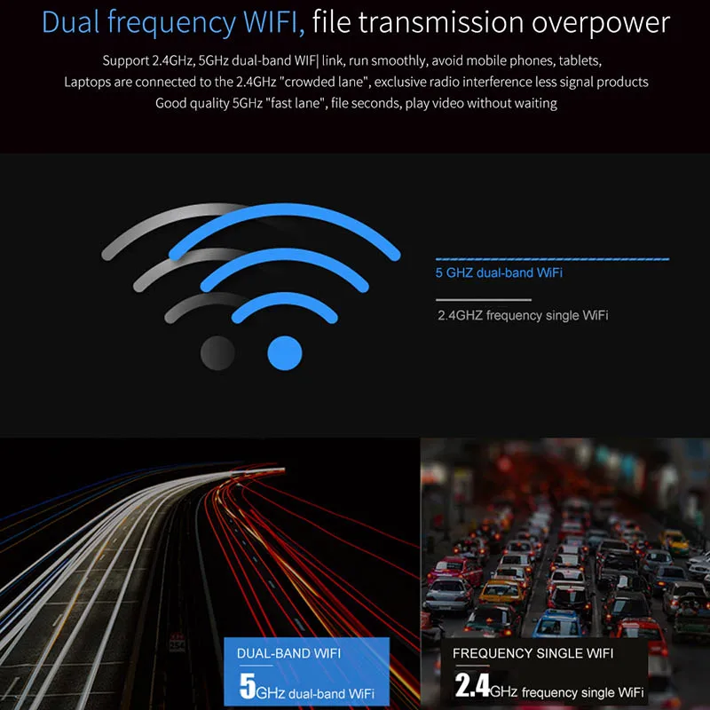

USB Wireless Adapter EZC-5200BS 2.4G+5G Dual Band Bluetooth 4.2 Mini Wifi Receiver New Arrival