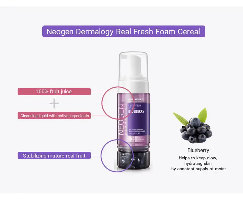 NEOGEN DERMALOGY реального Fresh Foam 160 г(4 вида) умывания уход за лицом увлажнение масла Управление Acne Красота ухода за кожей 1 шт