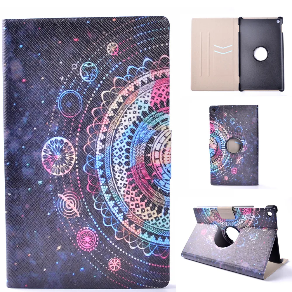 

tablet case For Amazon Kindle Fire HD 8 2016 Patterned Leather Back Rotated Stand waterproof Case Cover Anti dirts shockproof z7