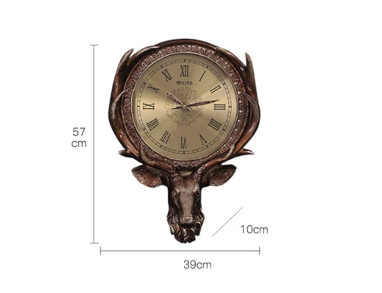Best Price Vintage Lucky Deer Head Decoration Wall Clock Table Clock Living Room Wall Clock Creative Mute Wall-mounted Manual Pendulum Best Price Vintage Lucky Deer Head Decoration Wall Clock Table Clock Living Room Wall Clock Creative Mute Wall-mounted Manual Pendulum