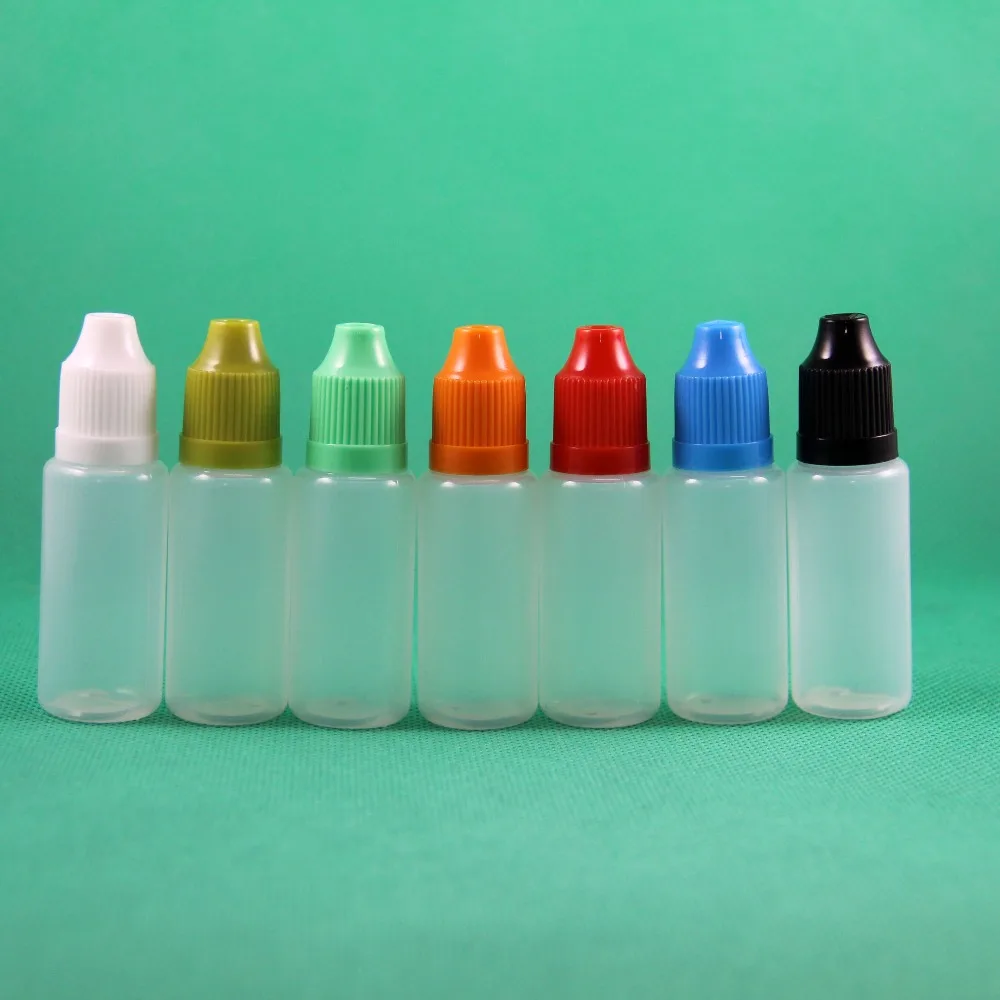 15ml Plastic Squeezable Dropper Bottles Child Proof Cap Safety Separable LONG THIN Tips LDPE 100