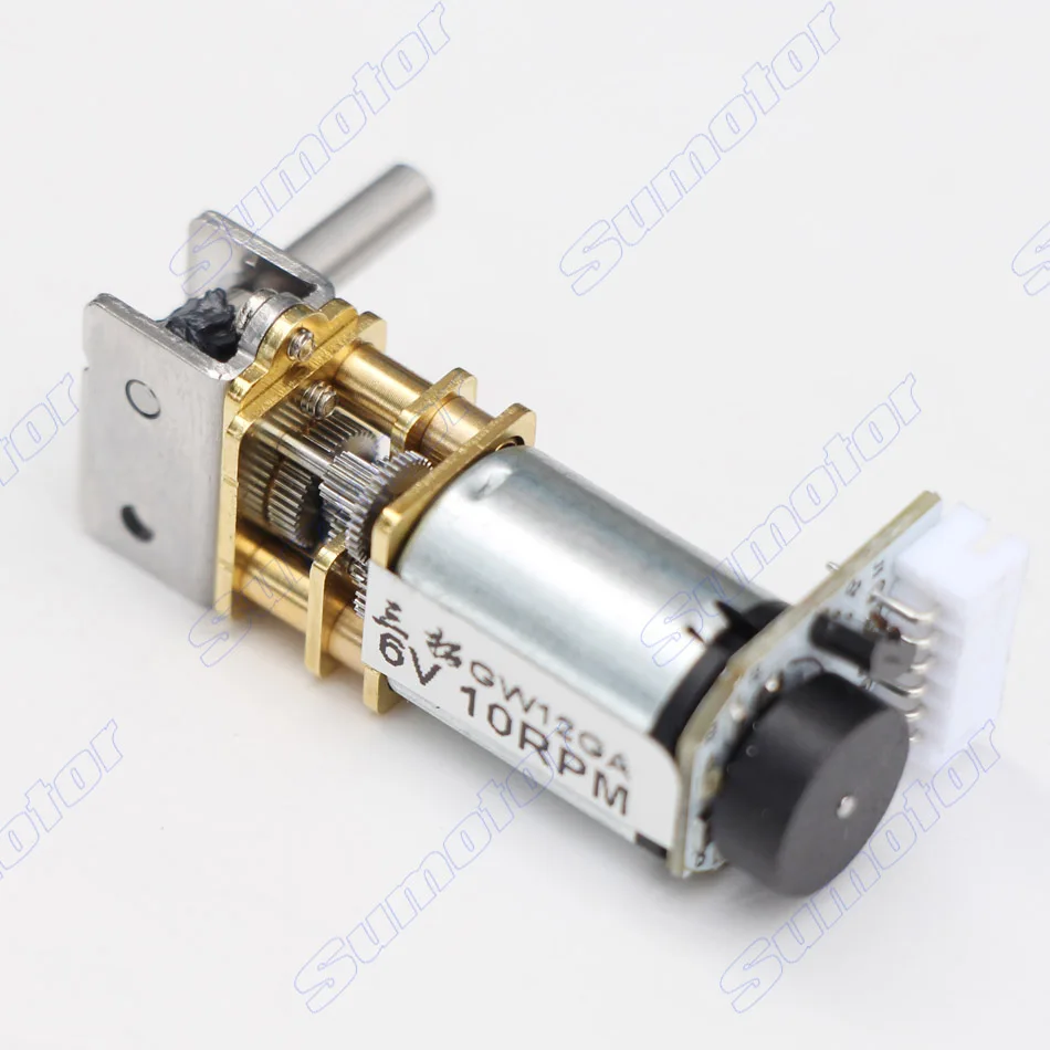 GW12GA DC 6V 12V самый Маленький червь мотор редуктор низкая скорость с кодировщиком