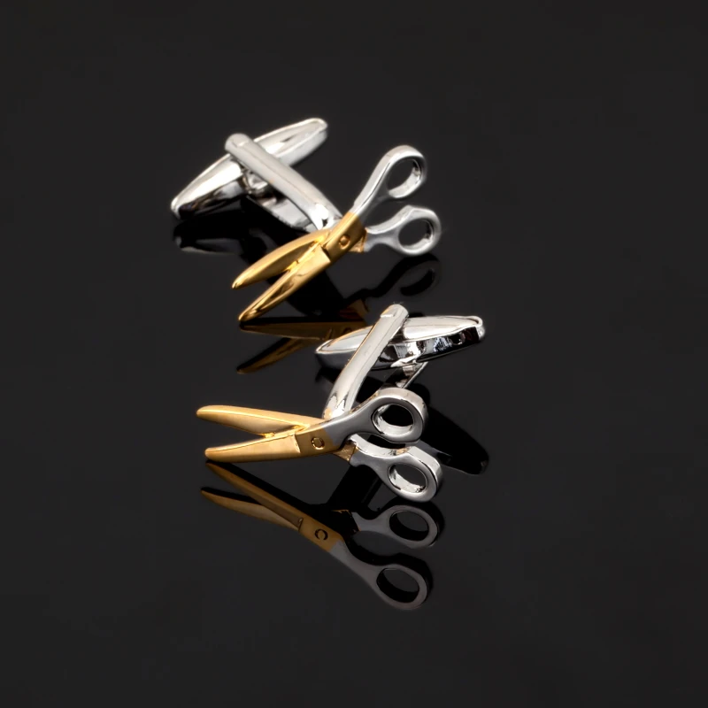 XK515 Men's shirts Cufflinks scissors shape Cufflinks concise style 3 double sale free shipping