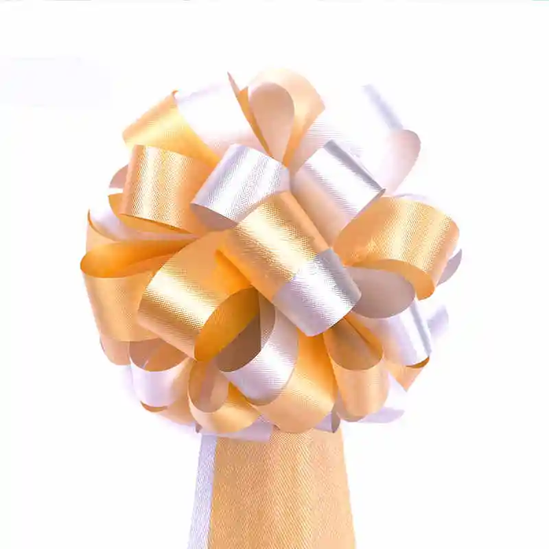 

1Pcs Easy Pull Bow Ribbons Decorative Holiday Pull Flower Ribbons Handmade DIY Pre Tied Satin Ribbon Gift Package Bow