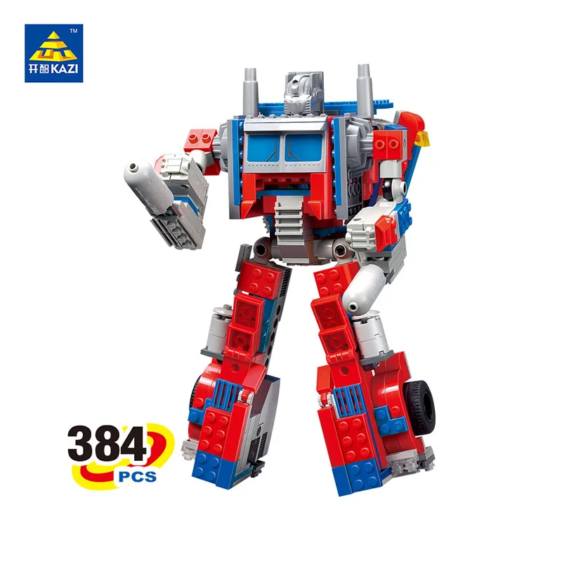 

KAZI 384PCS Transformation Robot 2 In 1 Trans Robot Truck Legoings Star Wars City Building Blocks Children Xmas Gifts 8023