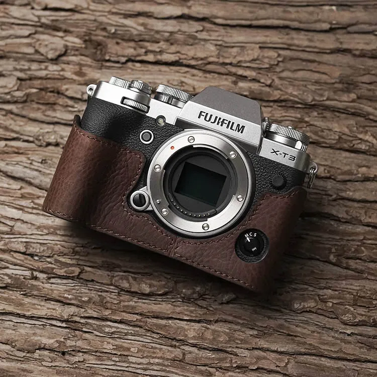 Фотоаппарат Fuji X-T3 XT3 Mr.Stone ручной работы из натуральной кожи чехол для видеокамеры