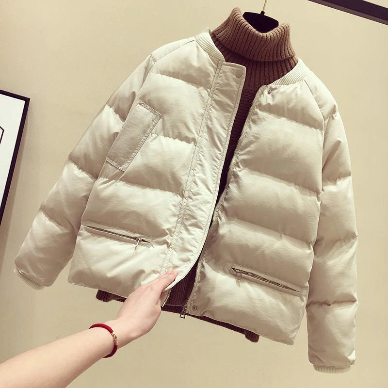 Ceny 5 kolory Bomber kurtka zimowa kobiety płaszcze 2019 New Arrival moda ciepłe Casual Femme jednolity kolor, kurtka typu parka Plus rozmiar znosić