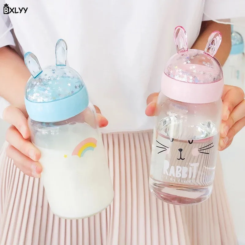 BXLYY Sequins Unicorn Glass Kettle Trend Portable Water Bottle Wedding Gift Unicorn Pairing Gift Household Items sports bottle.5