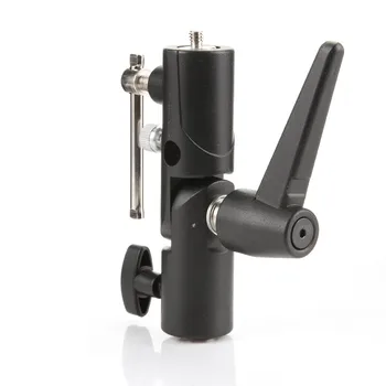 

H-Type Camera Flash Speedlite Swivel Light Stand Bracket with Umbrella Holder 1/4" to 3/8" for DSLR Flashes Studio LED Light