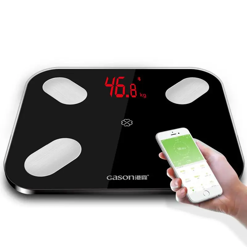 

GASON S4 Body Fat Scale Floor Scientific Smart Electronic LED Digital Weight Bathroom Balance Bluetooth APP Android or IOS